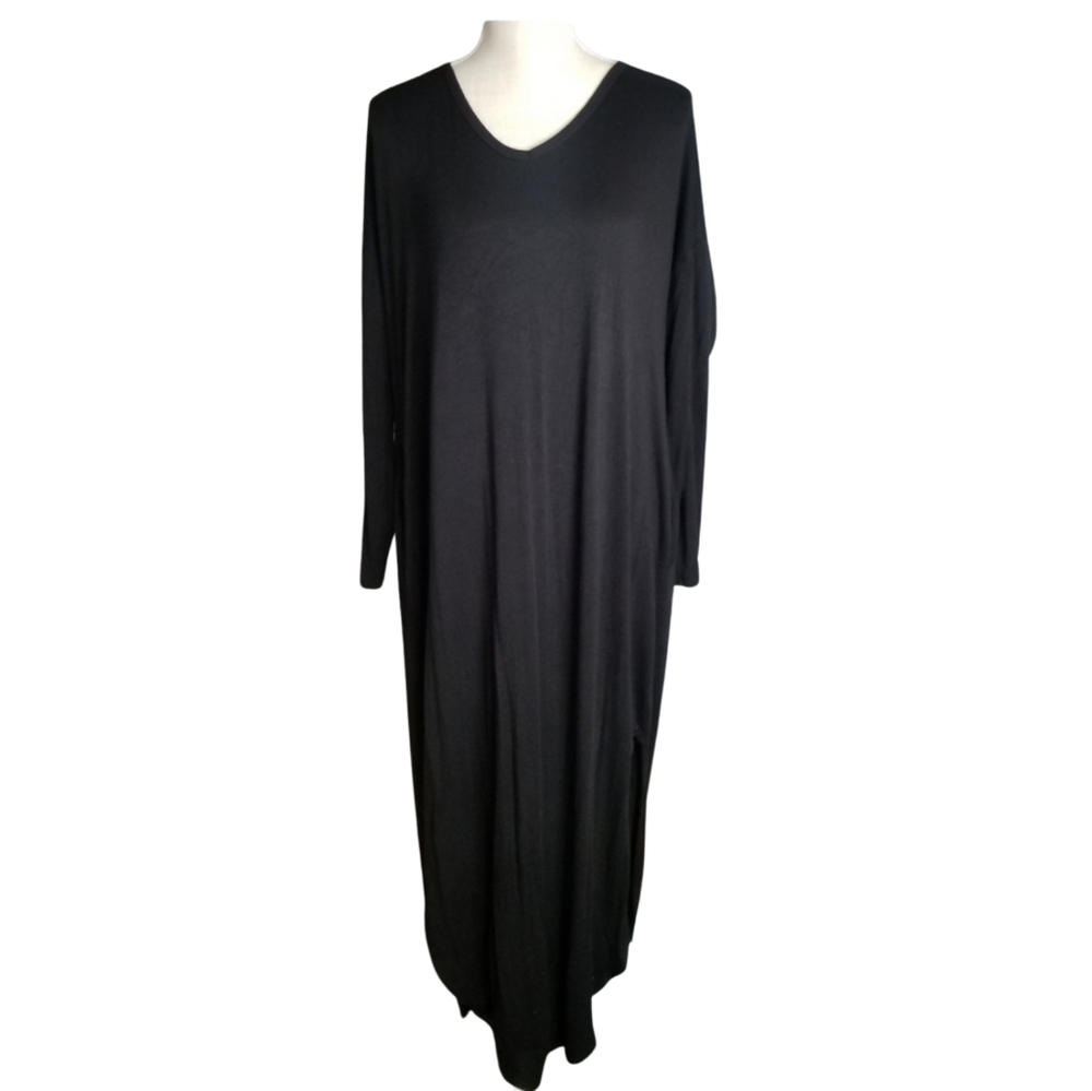 TheMogan Women's Casual Short Sleeve Jersey Relaxed T-Shirt Maxi Long DressLarge
